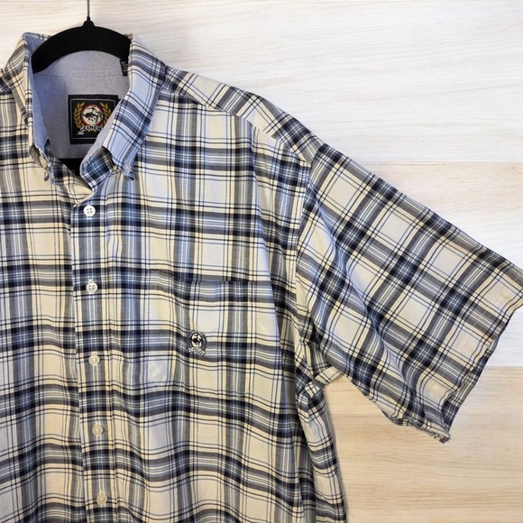 Cinch Other - Cinch Shirt Blue/White Short Sleeve Shirt Cowboy Western Rodeo Men's XL